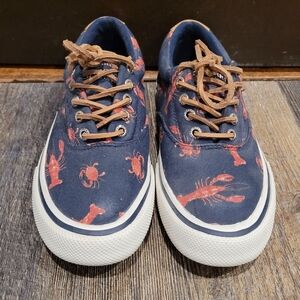 Sperry Blue Lobster Print Sneakers